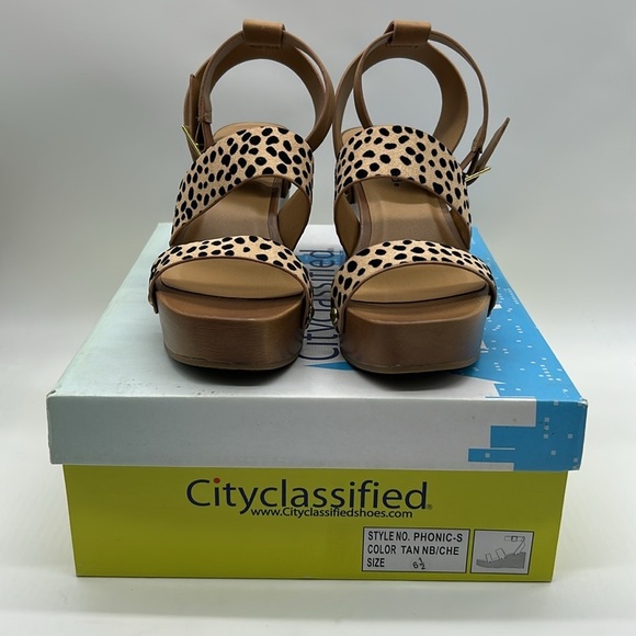 Cityclassified Leopard Print Platform Wedge Sandals Size 6.5 NWT Phonic-S NWT - Picture 8 of 9